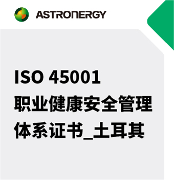 ISO45001 职业健康安全管理体系证书_土耳其